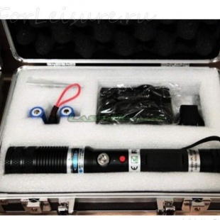 Портативный синий лазер 2000 мВт с фокусировкой